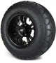 MODZ 12" Vampire Matte Black Wheels & Street Tires Combo