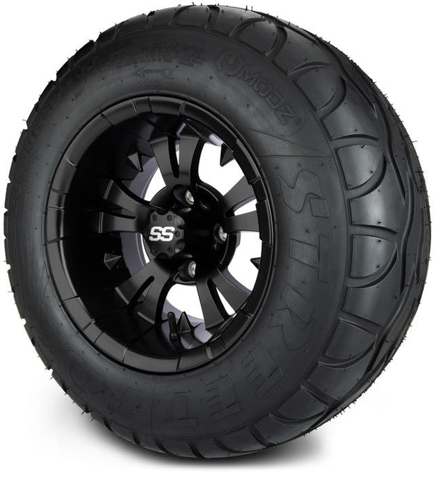 MODZ 12' Vampire Matte Black - Tire and Wheel Combo
