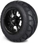 MODZ 12" Vampire Matte Black Wheels & Street Tires Combo