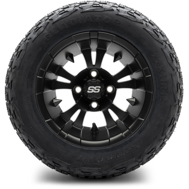 MODZ 12' Vampire Matte Black - Tire and Wheel Combo