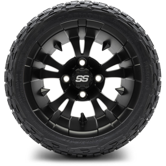 MODZ 12' Vampire Matte Black - Tire and Wheel Combo