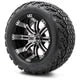 MODZ 12" Tempest Machined Black Wheels & Off-Road Tires Combo