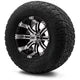 MODZ 12" Tempest Machined Black Wheels & Off-Road Tires Combo