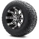 MODZ 12" Tempest Machined Black Wheels & Off-Road Tires Combo