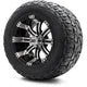 MODZ 12" Tempest Machined Black Wheels & Off-Road Tires Combo