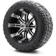 MODZ 12" Tempest Machined Black Wheels & Off-Road Tires Combo