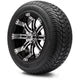 MODZ 12" Tempest Machined Black Wheels & Street Tires Combo