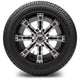MODZ 12" Tempest Machined Black Wheels & Street Tires Combo