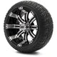 MODZ 12" Tempest Machined Black Wheels & Street Tires Combo