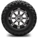 MODZ 12" Tempest Machined Black Wheels & Off-Road Tires Combo