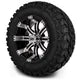 MODZ 12" Tempest Machined Black Wheels & Off-Road Tires Combo