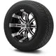 MODZ 12" Tempest Machined Black Wheels & Street Tires Combo