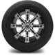 MODZ 12" Tempest Machined Black Wheels & Street Tires Combo