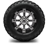 MODZ 12" Tempest Machined Black Wheels & Off-Road Tires Combo