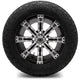 MODZ 12" Tempest Machined Black Wheels & Off-Road Tires Combo