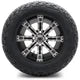 MODZ 12" Tempest Machined Black Wheels & Off-Road Tires Combo