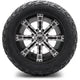 MODZ 12" Tempest Machined Black Wheels & Off-Road Tires Combo