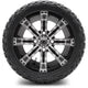 MODZ 12" Tempest Machined Black Wheels & Off-Road Tires Combo