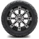 MODZ 12" Tempest Machined Black Wheels & Off-Road Tires Combo