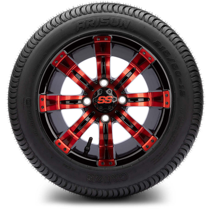 MODZ 12' Tempest Red & Black - Tire and Wheel Combo