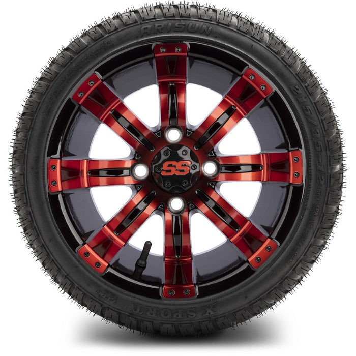 MODZ 12' Tempest Red & Black - Tire and Wheel Combo