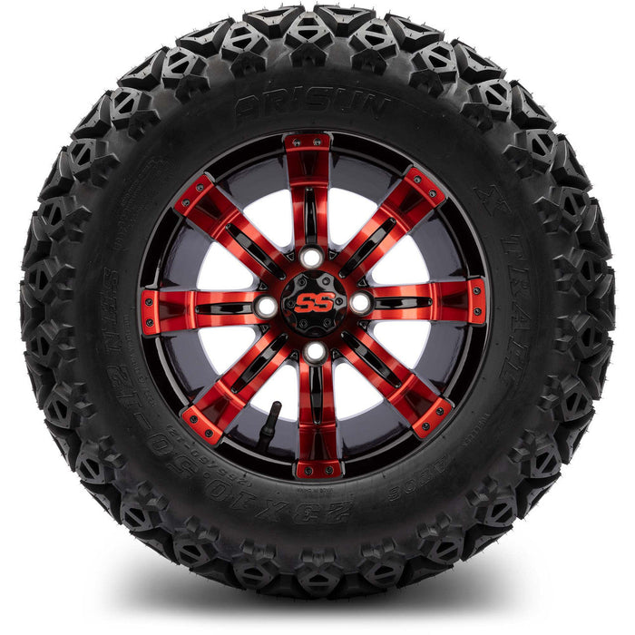 MODZ 12' Tempest Red & Black - Tire and Wheel Combo