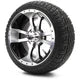 MODZ 12" Storm Trooper Machined Black Wheels & Street Tires Combo