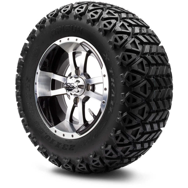 MODZ 12" Storm Trooper Machined Black Wheels & Off-Road Tires Combo