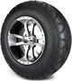 MODZ 12" Storm Trooper Machined Black Wheels & Street Tires Combo