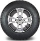 MODZ 12" Storm Trooper Machined Black Wheels & Street Tires Combo