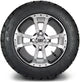 MODZ 12" Storm Trooper Machined Black Wheels & Street Tires Combo