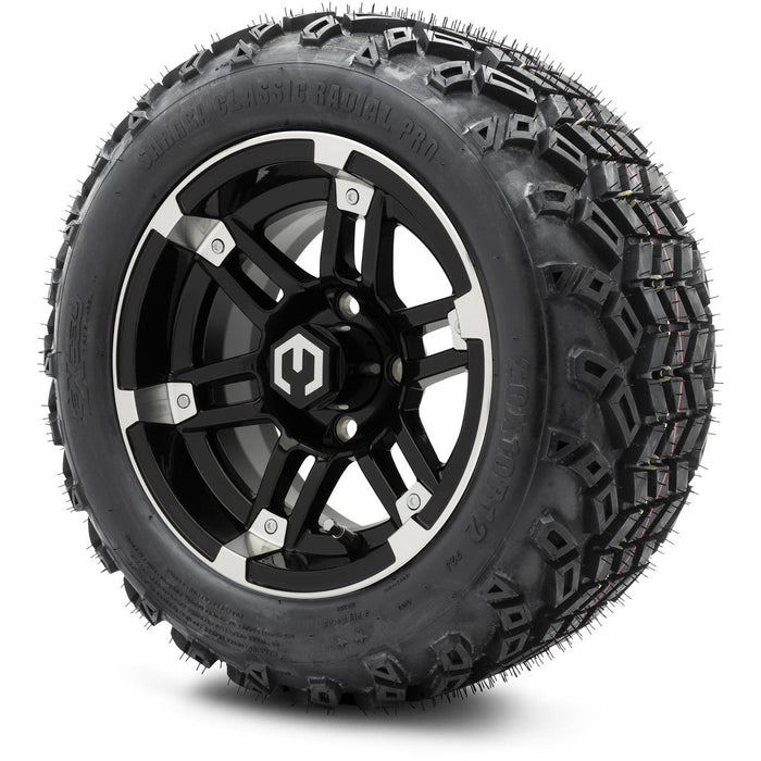 MODZ 12' Aftershock Machined Black - Tire and Wheel Combo