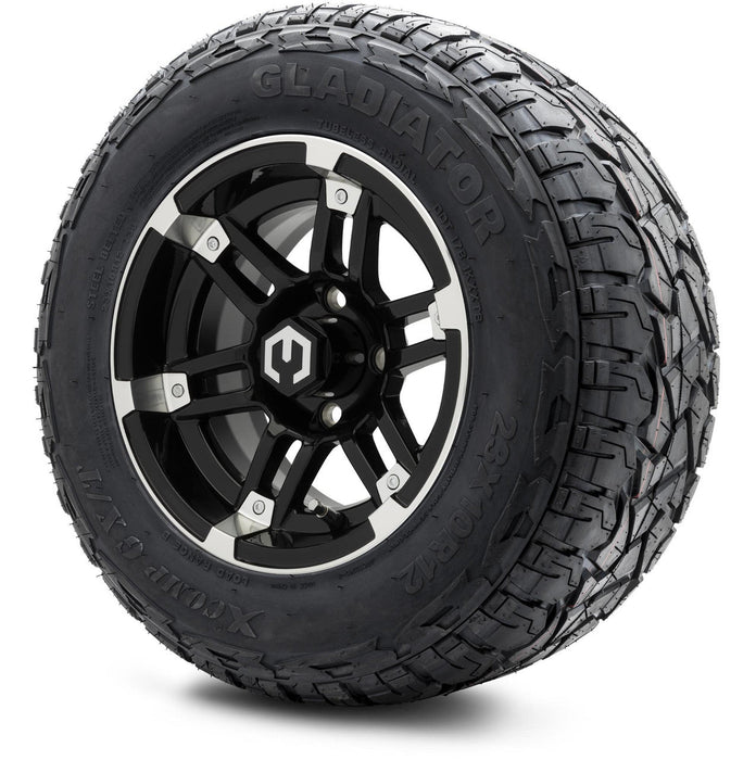 MODZ 12' Aftershock Machined Black - Tire and Wheel Combo