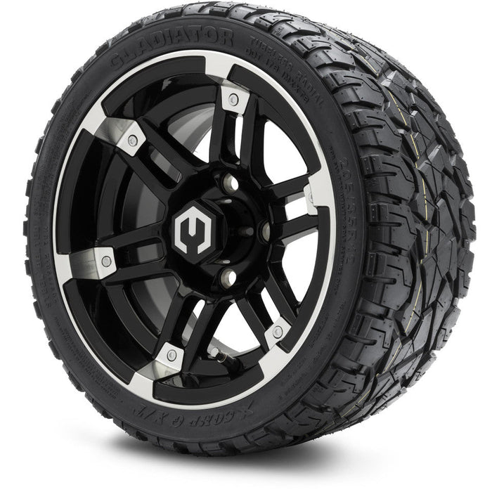 MODZ 12' Aftershock Machined Black - Tire and Wheel Combo