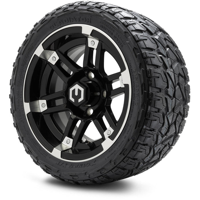 MODZ 12' Aftershock Machined Black - Tire and Wheel Combo