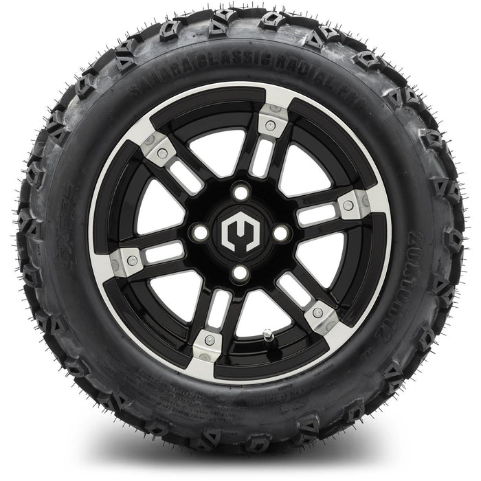 MODZ 12' Aftershock Machined Black - Tire and Wheel Combo