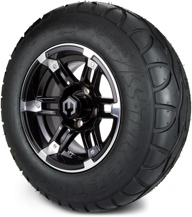 MODZ 12' Aftershock Machined Black - Tire and Wheel Combo