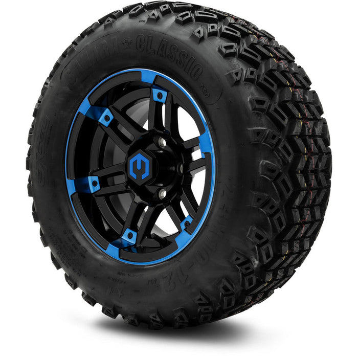 MODZ 12' Aftershock Blue & Black - Tire and Wheel Combo
