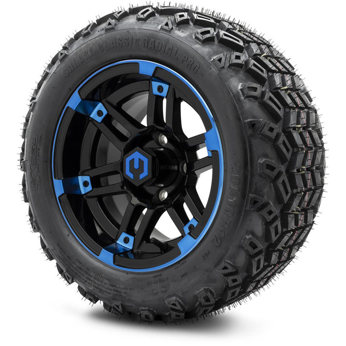 MODZ 12' Aftershock Blue & Black - Tire and Wheel Combo