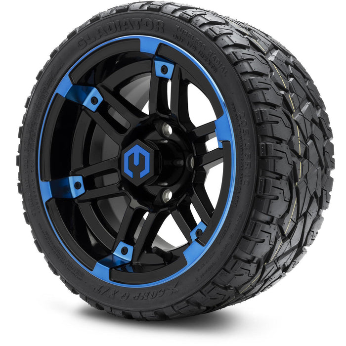 MODZ 12' Aftershock Blue & Black - Tire and Wheel Combo