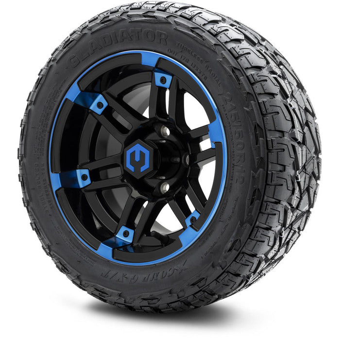 MODZ 12' Aftershock Blue & Black - Tire and Wheel Combo