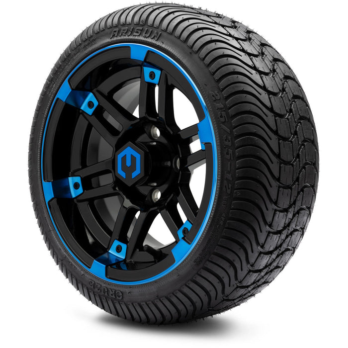 MODZ 12' Aftershock Blue & Black - Tire and Wheel Combo