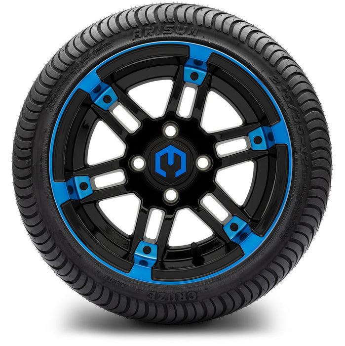 MODZ 12' Aftershock Blue & Black - Tire and Wheel Combo