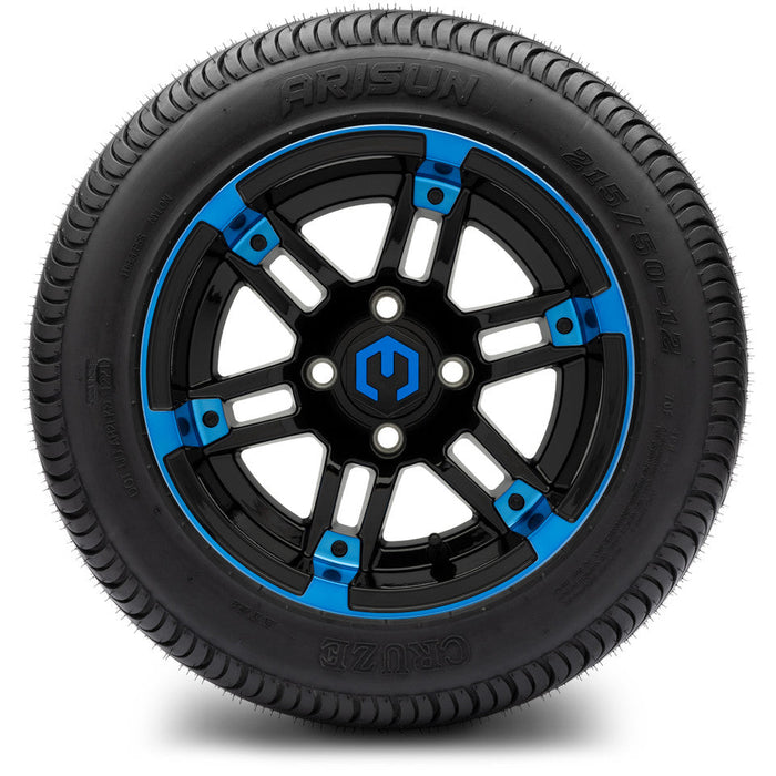 MODZ 12' Aftershock Blue & Black - Tire and Wheel Combo