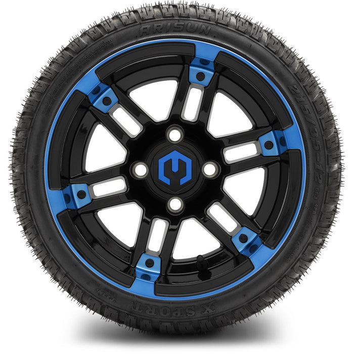MODZ 12' Aftershock Blue & Black - Tire and Wheel Combo
