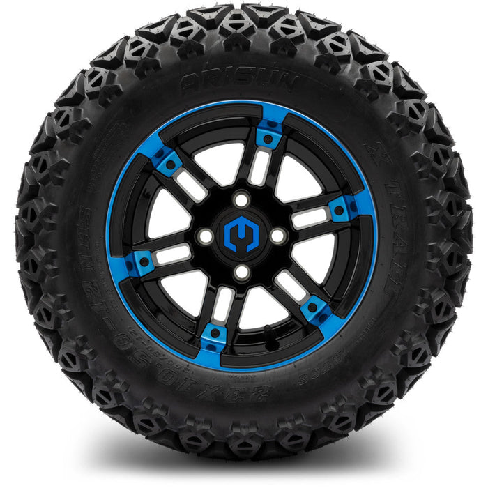 MODZ 12' Aftershock Blue & Black - Tire and Wheel Combo