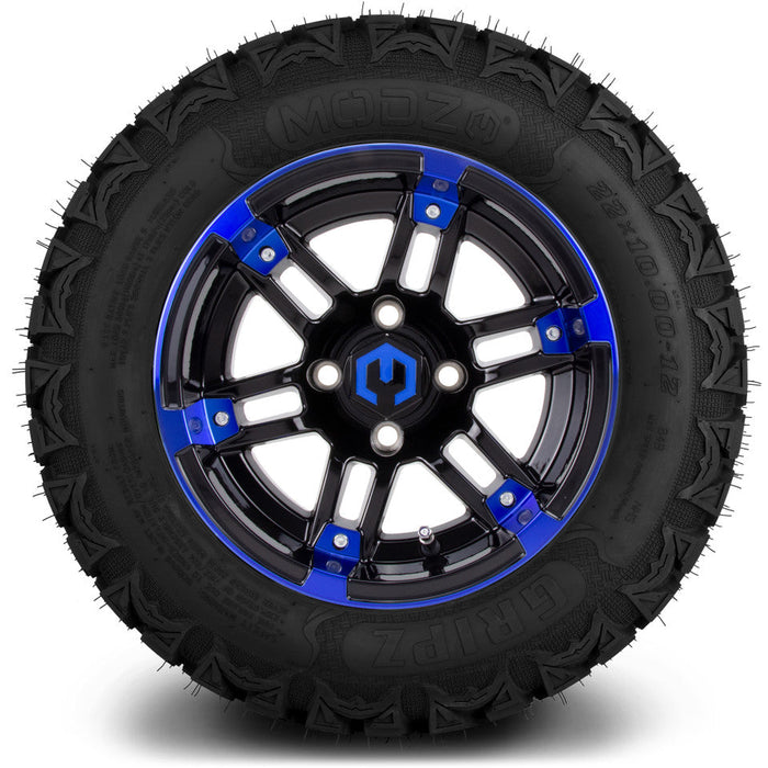 MODZ 12' Aftershock Blue & Black - Tire and Wheel Combo