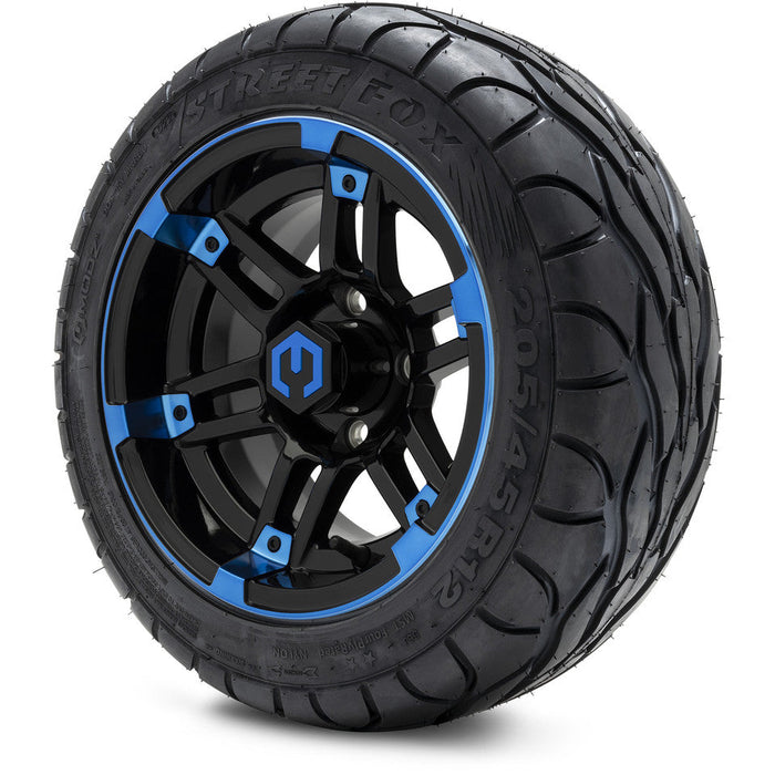 MODZ 12' Aftershock Blue & Black - Tire and Wheel Combo