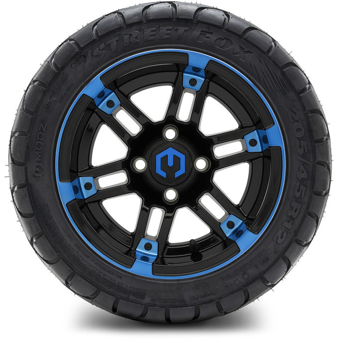 MODZ 12' Aftershock Blue & Black - Tire and Wheel Combo