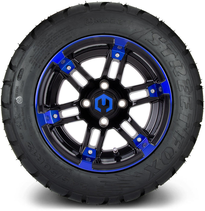 MODZ 12' Aftershock Blue & Black - Tire and Wheel Combo
